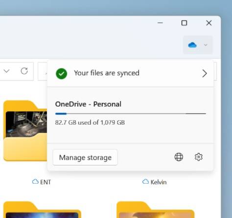 Windows 11 预览版更新加强 OneDrive 集成支持