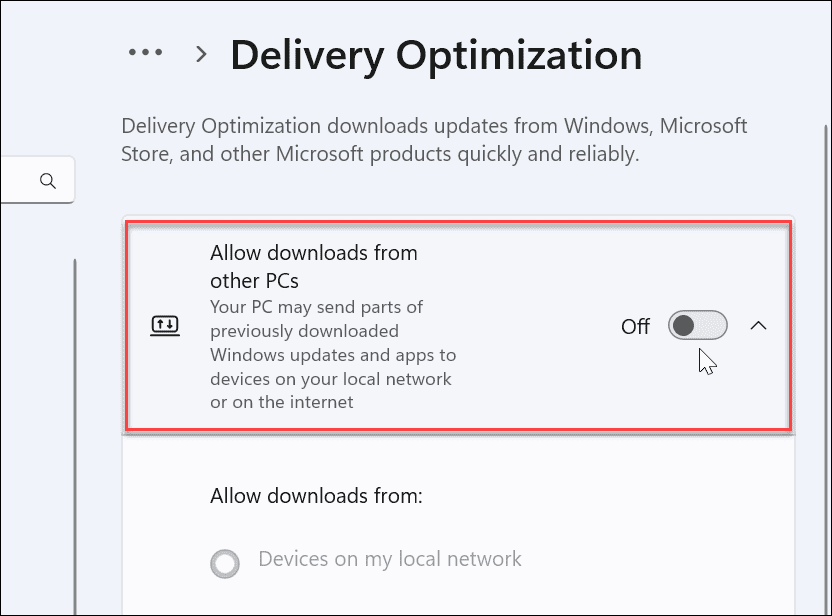 如何在 Windows 11 上禁用传递优化功能？