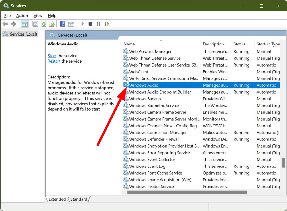 Windows无法在本地计算机上启动音频服务：修复