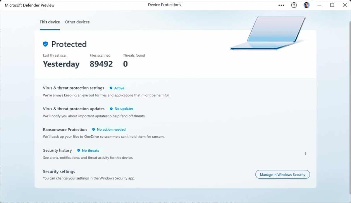 Microsoft Defender 预览版现已在 Windows 10 和 11 上可用