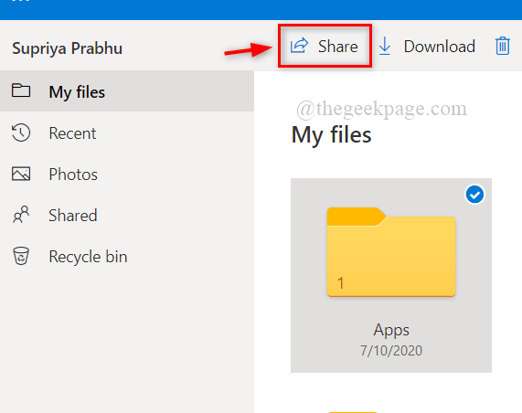 如何与他人共享 OneDrive 文件或文件夹