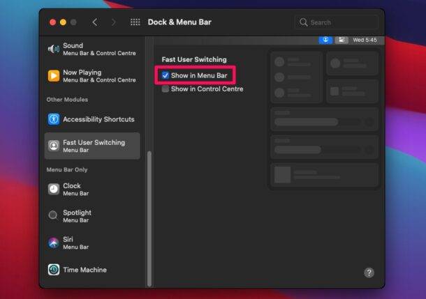 如何在Mac上启用和使用快速用户切换？