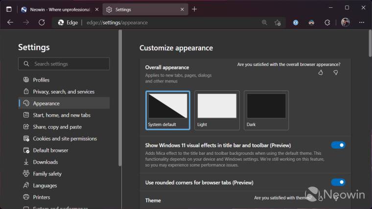 新版 Edge Stable 现已支持类似 Windows 11 的 UI 设计