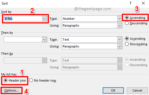 如何使用 Microsoft Word 对表格内容进行排序？