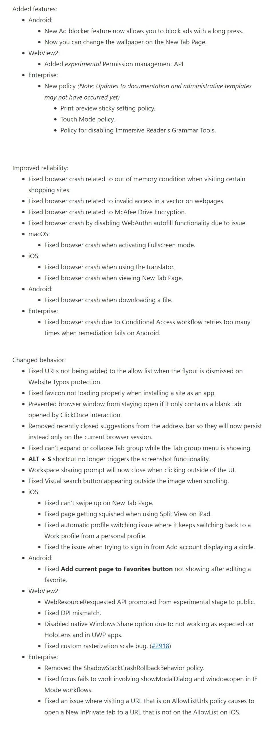 微软向 Insiders 发布Edge浏览器开发版110.0.1587.1