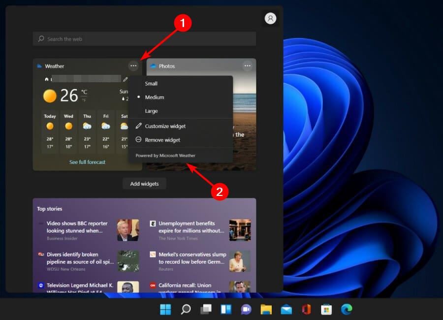 如何在 Windows 11 中更改小部件的语言?