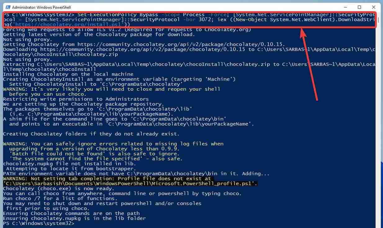 如何使用 PowerShell 在 Windows 11 上安装 Chocolatey？