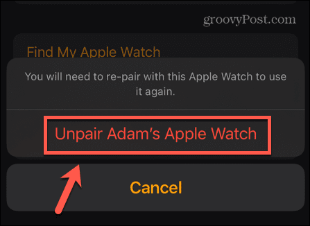 如何解除 Apple Watch 与 iPhone 的连接?