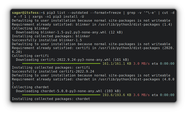如何使用 Pip 更新 Python 软件包？