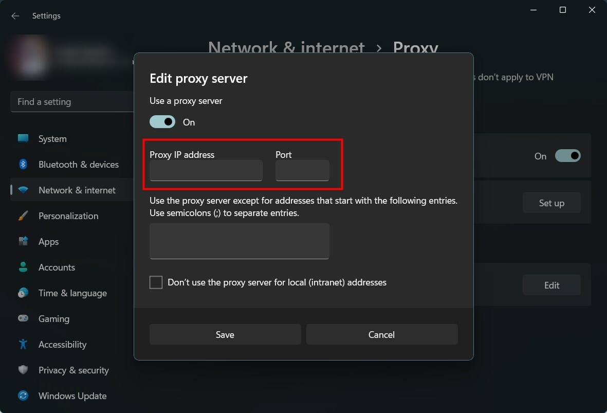 如何修复Windows 11错误的代理设置写入？