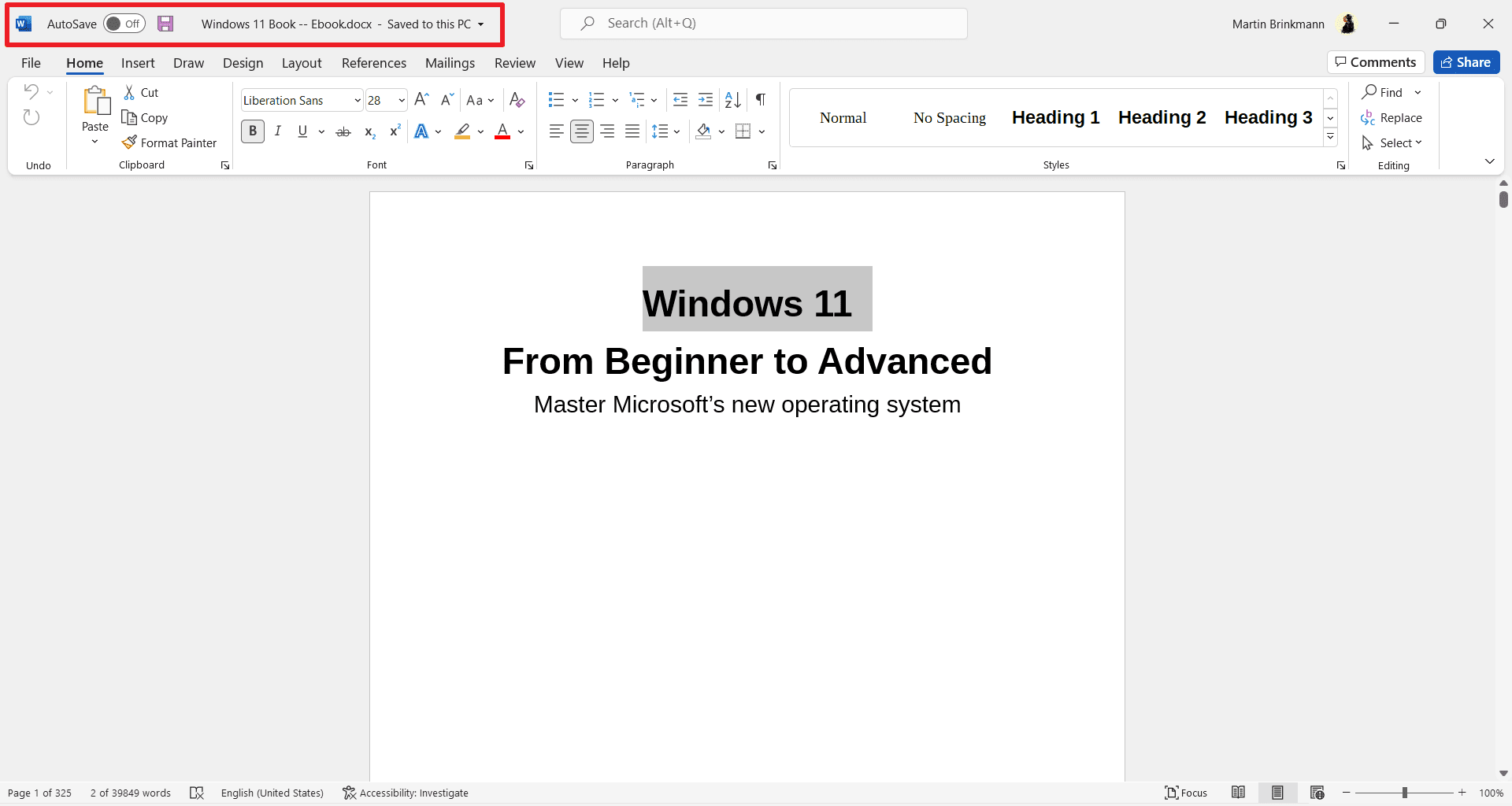 Office 2019和2021中的自动保存、自动恢复和手动保存功能说明