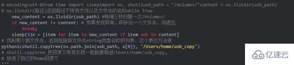 如何让U盘插入后自动执行Python代码？