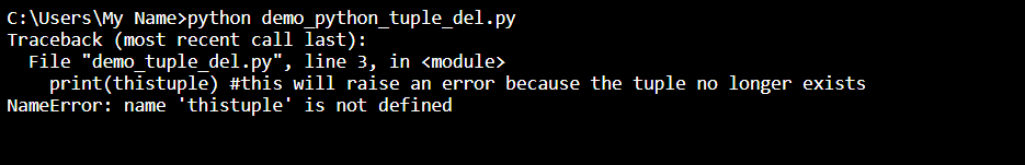 Python元组的创建和使用