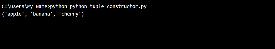 Python元组的创建和使用