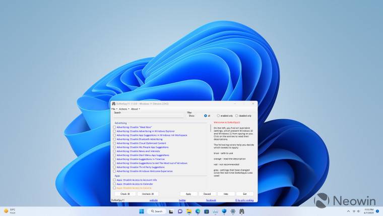 从DoNotSpy11升级到Windows 11 22H2和Windows 10 22H2
