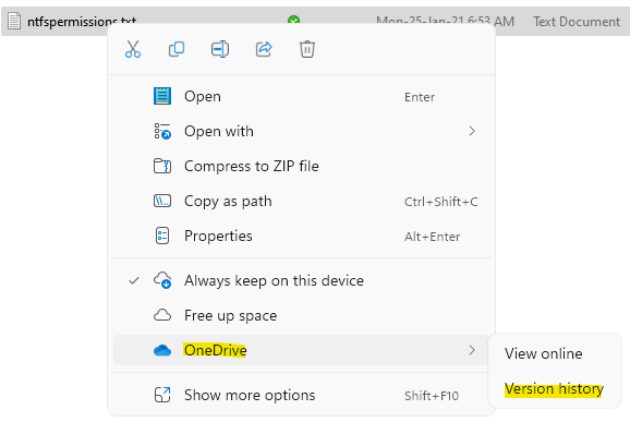 如何恢复 OneDrive 文件的旧版？