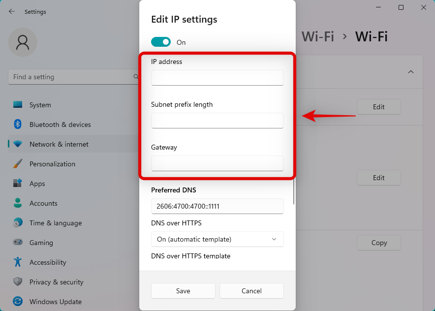 两种简单方法来更改 Windows 11 上的默认网关