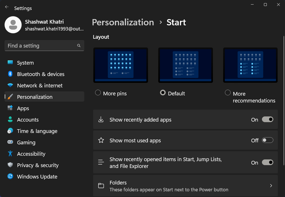如何在 Windows 11 中自定义开始菜单布局