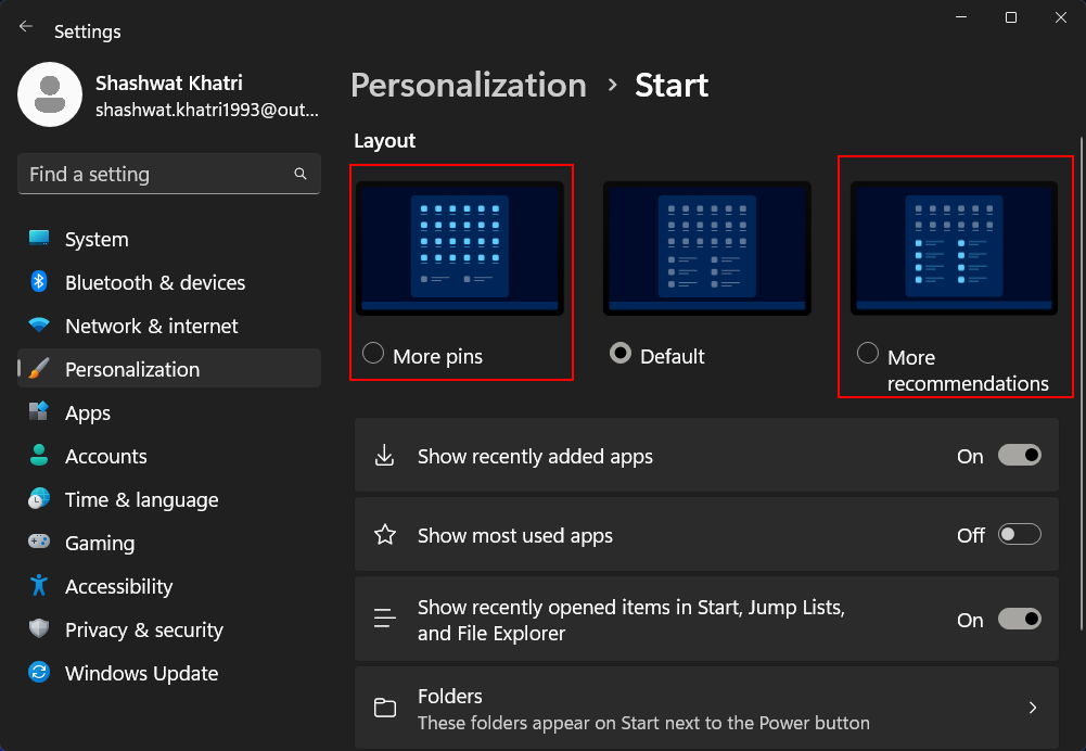如何在 Windows 11 中自定义开始菜单布局