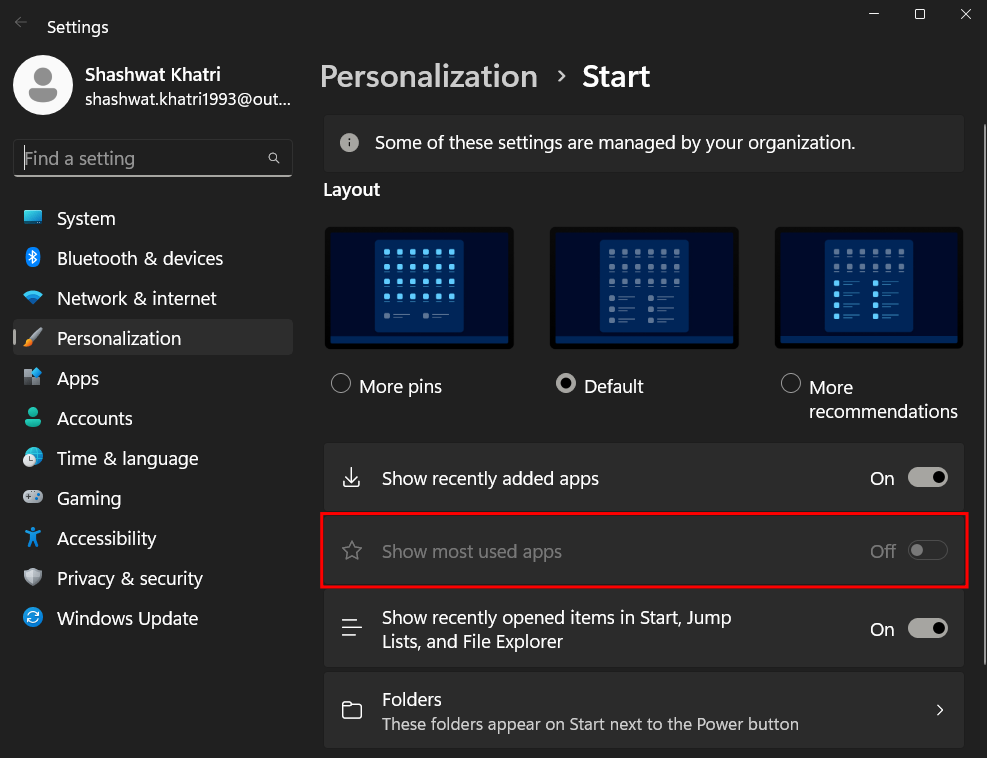 如何在 Windows 11 中自定义开始菜单布局
