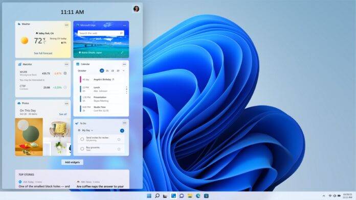 微软公开第三方小部件支持的Windows 11