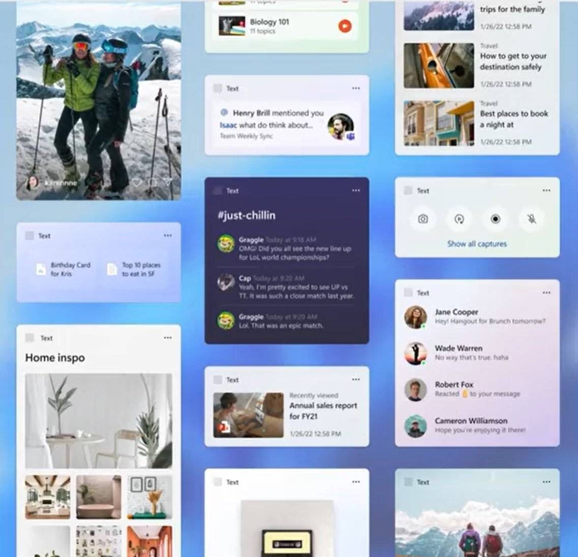 微软公开第三方小部件支持的Windows 11