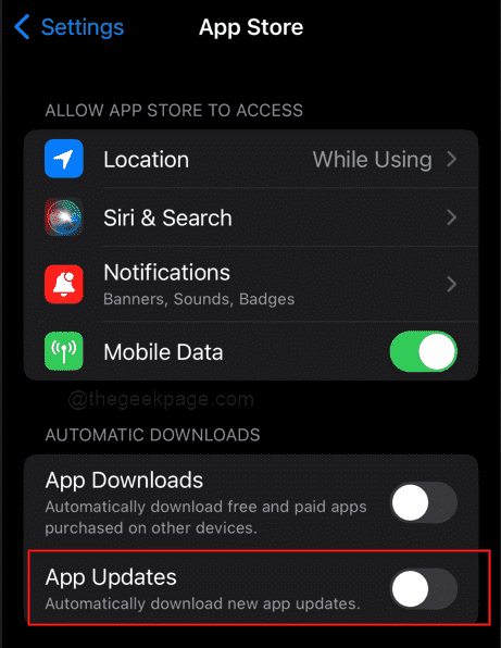 如何在iPhone中停止自动更新应用程序?
