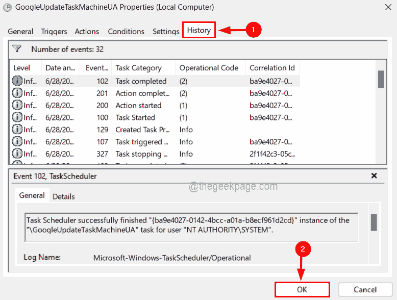 如何在 Windows 11 / 10 的任务计划程序中查看和清除任务历史记录