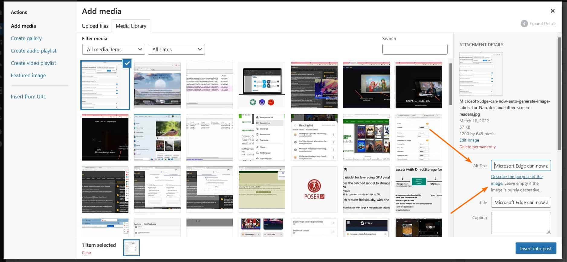 Microsoft Edge现在可以自动生成图像标签，方便讲述人和屏幕阅读器使用。