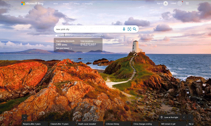 微软推出以旅行为中心的新功能，加强 Bing 的搜索实用性