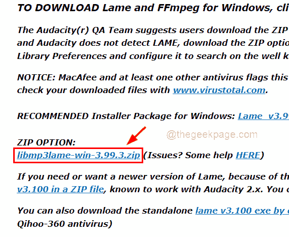 修复:Windows 11、10 中的计算机错误中缺少 Lame_enc.dll