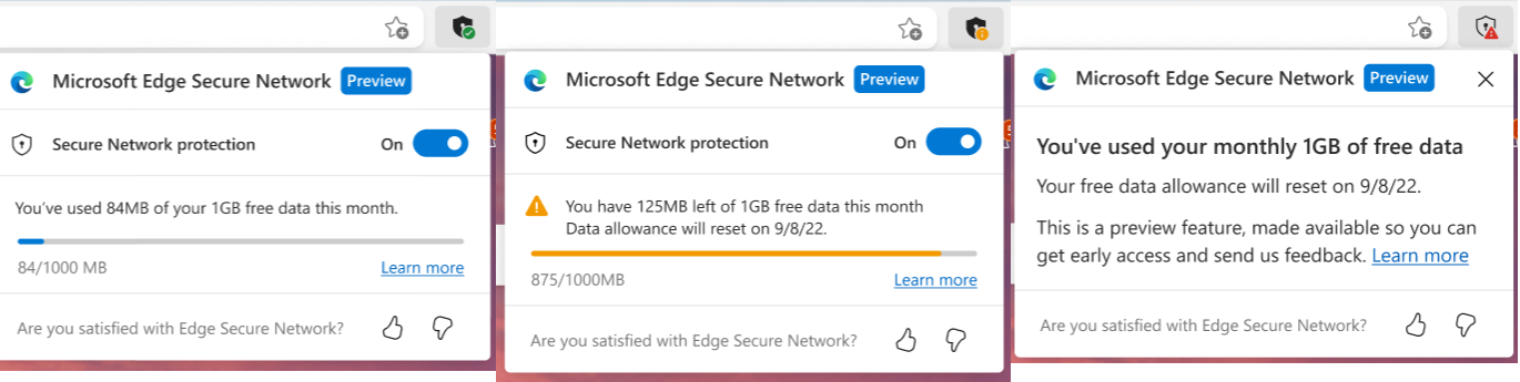 Microsoft Edge提供免费1GB流量的浏览器VPN，保障用户安全网络。