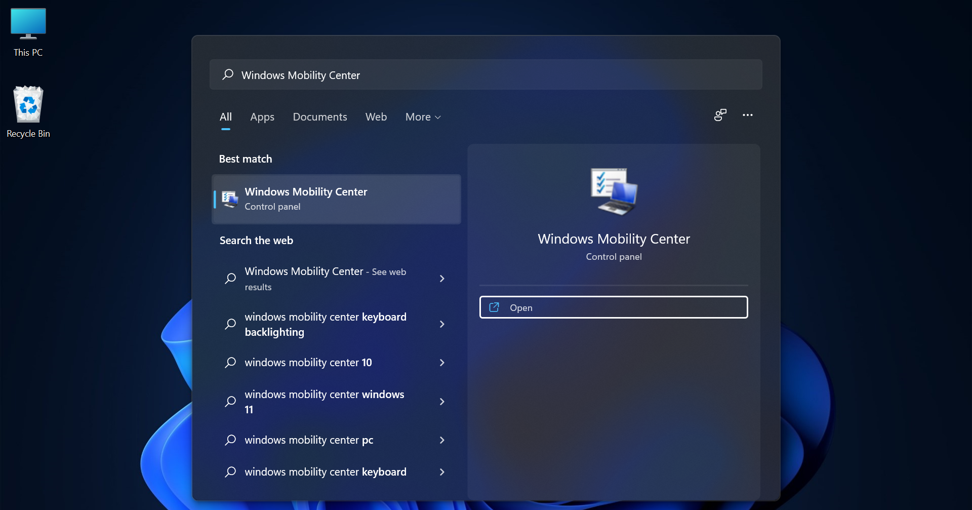如何在 Windows 设备中找到 Windows 移动中心？
