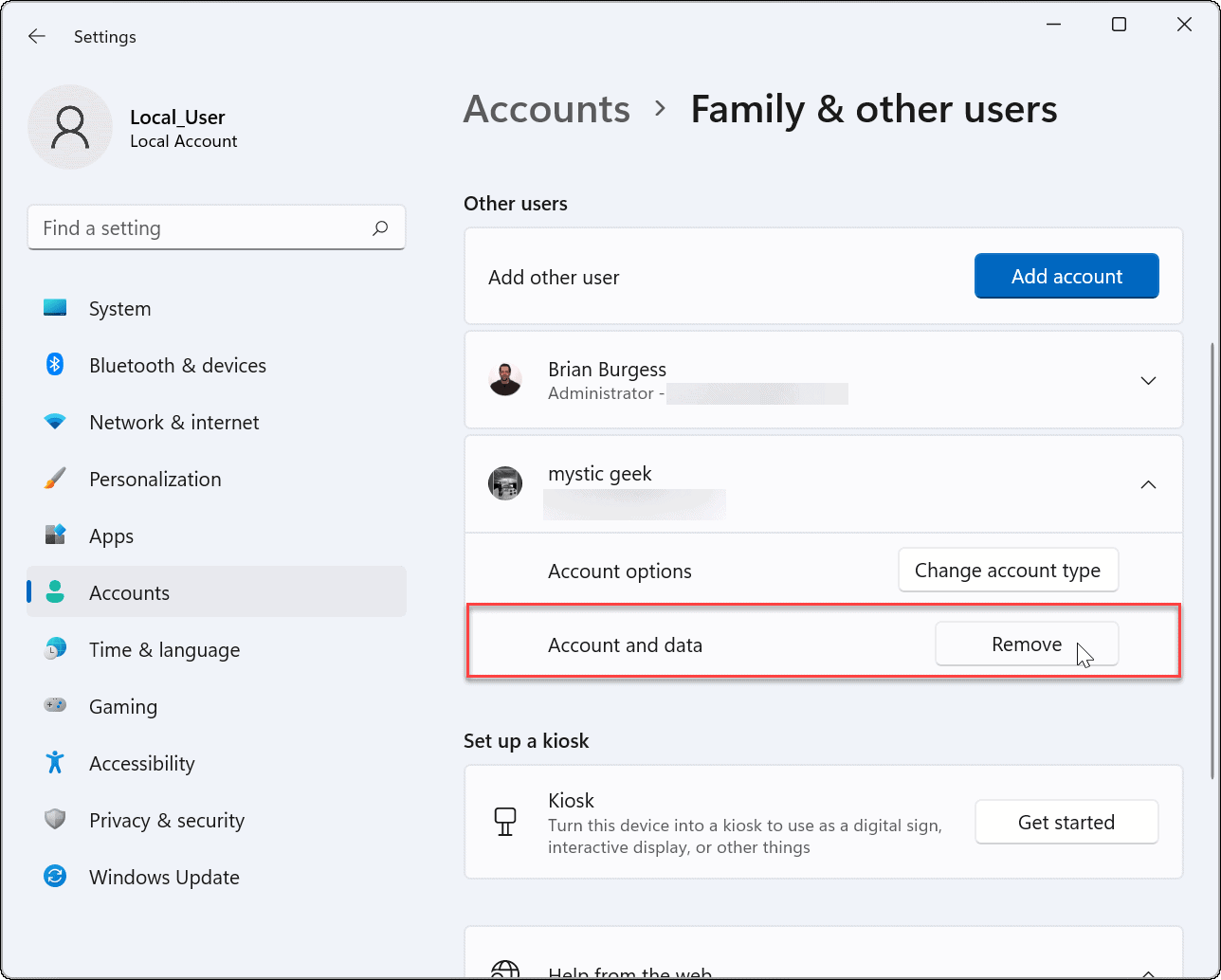 如何从 Windows 11 中删除 Microsoft 账户