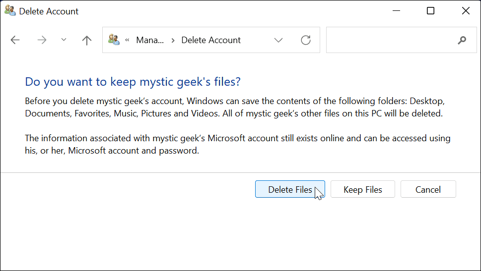 如何从 Windows 11 中删除 Microsoft 账户
