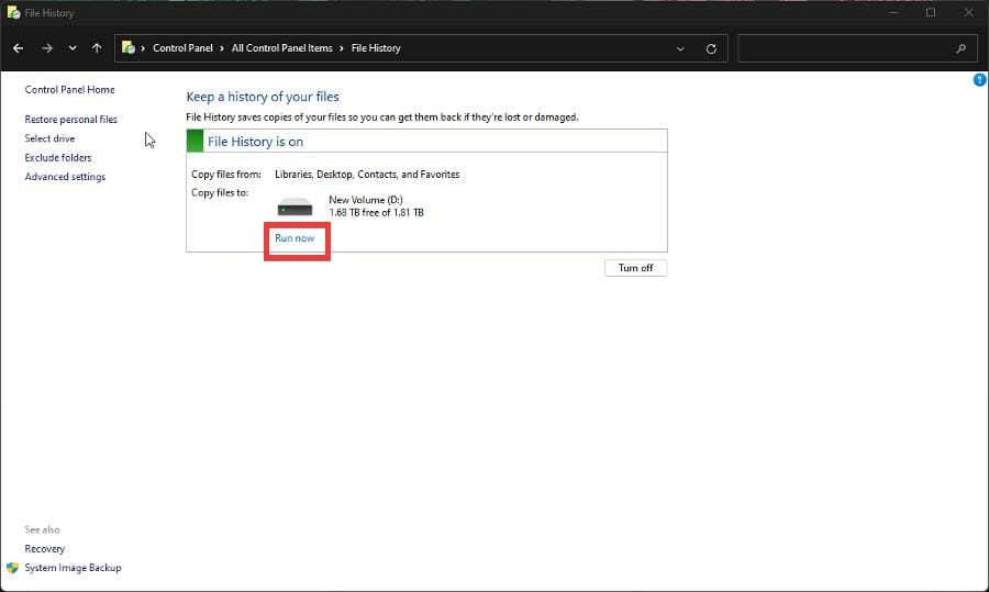 只需几个简单的步骤即可恢复 Windows 11 备份选项