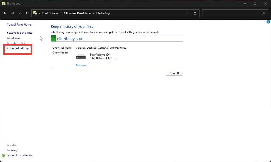 只需几个简单的步骤即可恢复 Windows 11 备份选项
