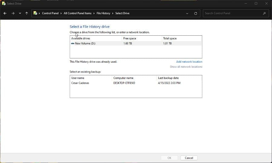 只需几个简单的步骤即可恢复 Windows 11 备份选项