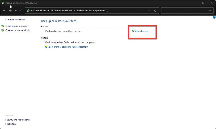 只需几个简单的步骤即可恢复 Windows 11 备份选项