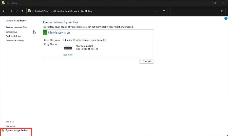 只需几个简单的步骤即可恢复 Windows 11 备份选项