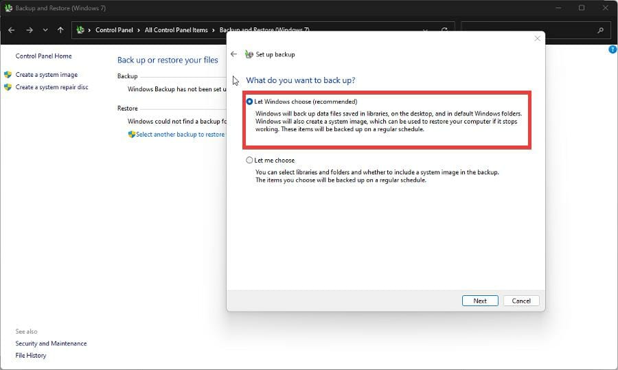 只需几个简单的步骤即可恢复 Windows 11 备份选项