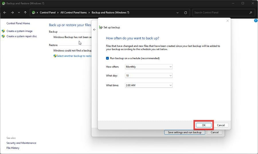 只需几个简单的步骤即可恢复 Windows 11 备份选项