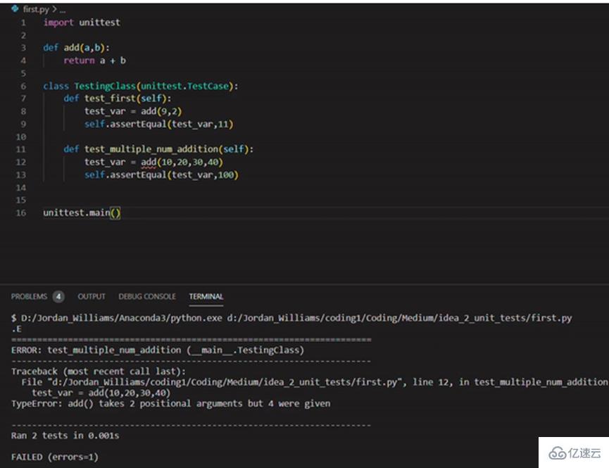怎么在python中创建单元测试
