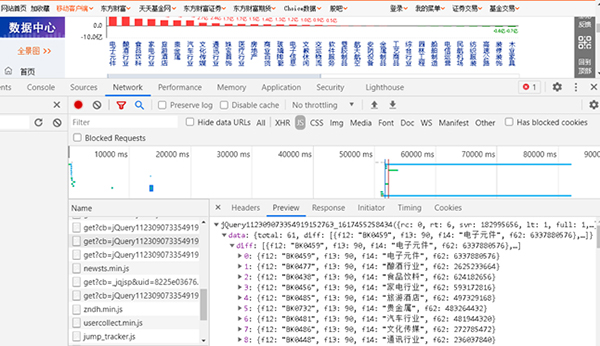 写一个爬取板块资金流的Python程序