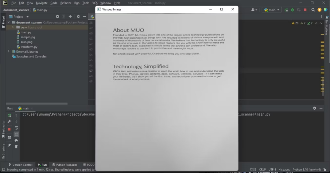 如何使用Python构建一个文档扫描器?