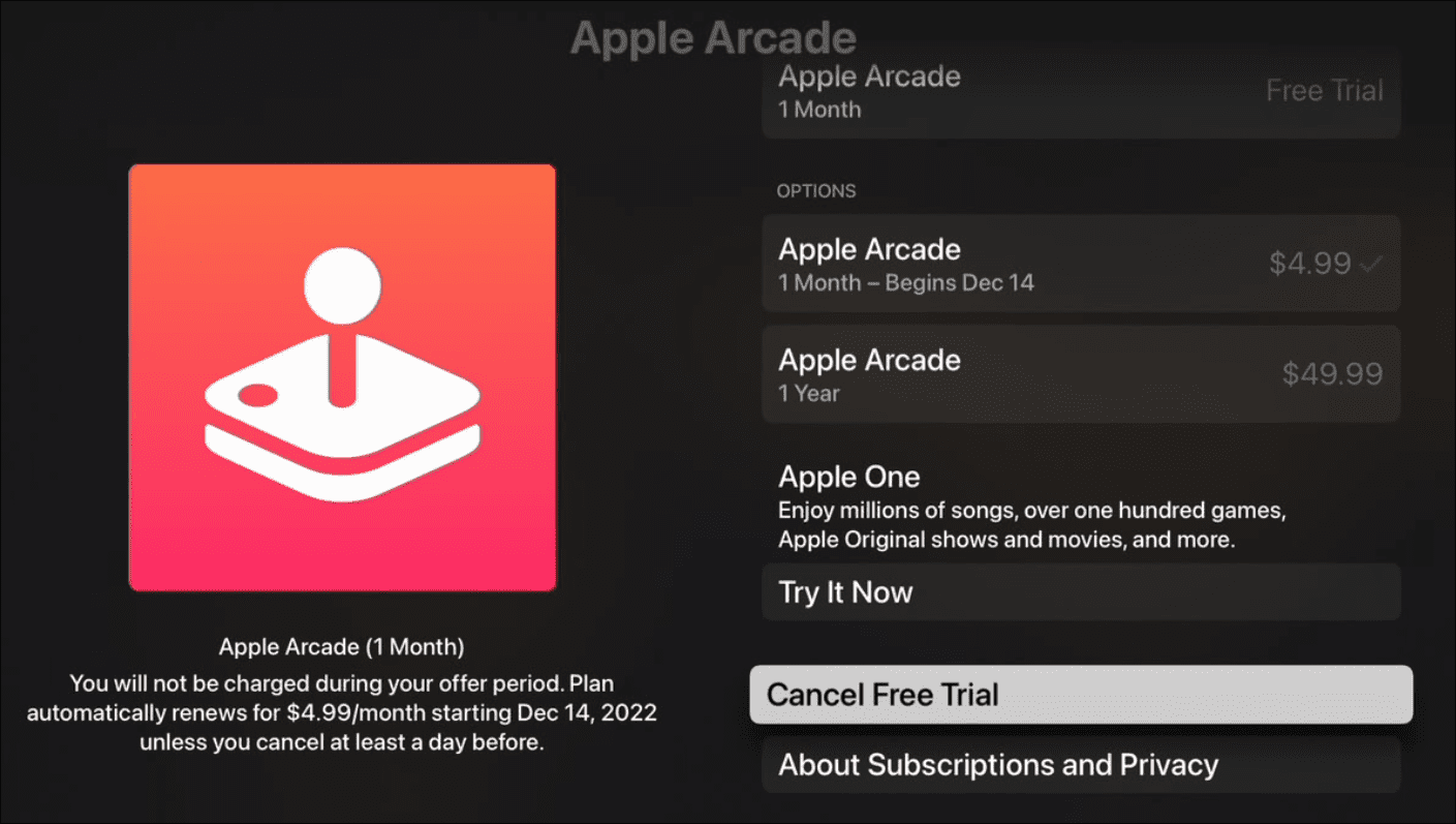 如何取消 Apple Arcade