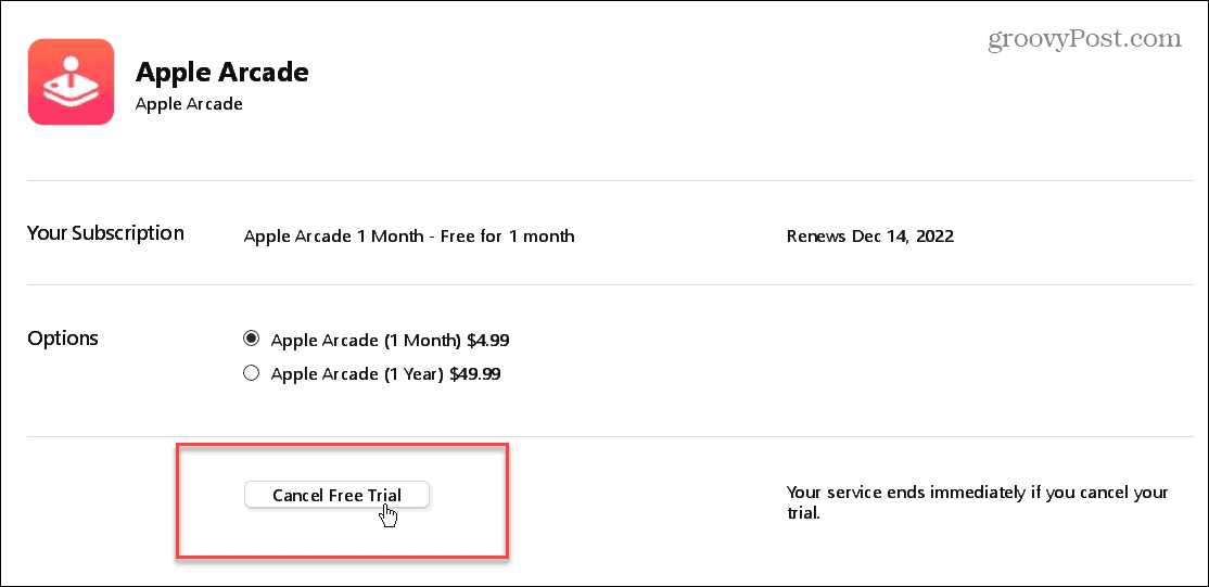 如何取消 Apple Arcade