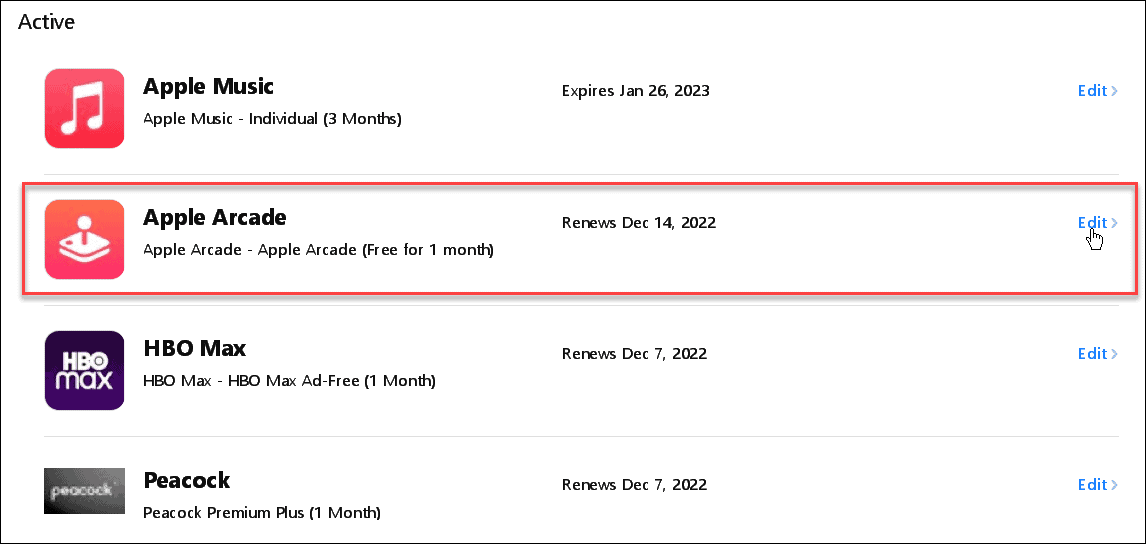 如何取消 Apple Arcade