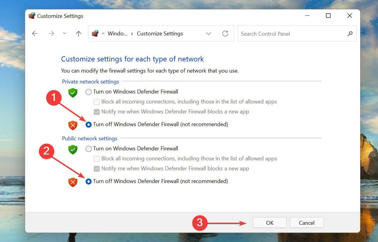 修复：Windows 筛选平台已阻止连接