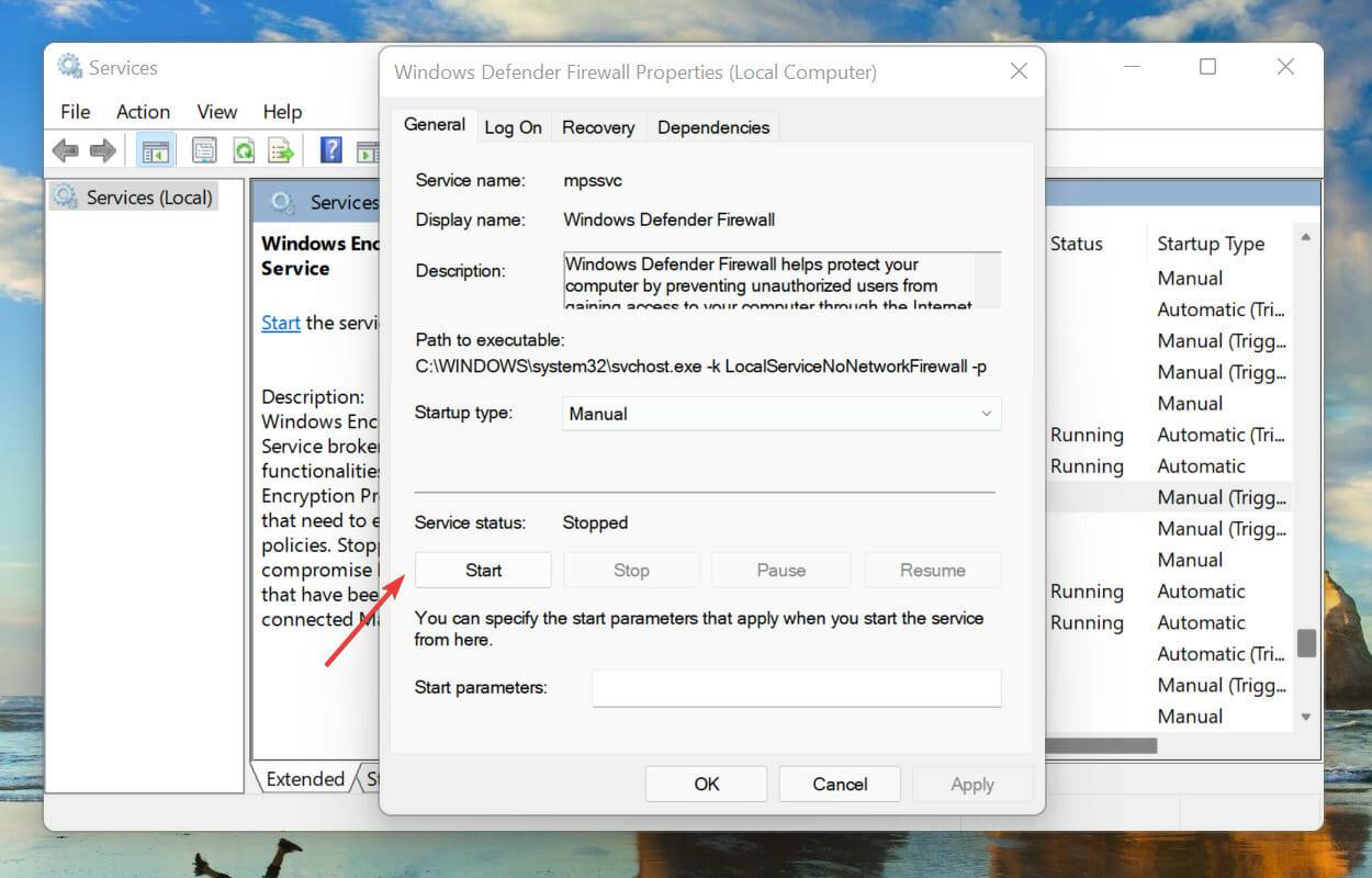 修复：Windows 筛选平台已阻止连接